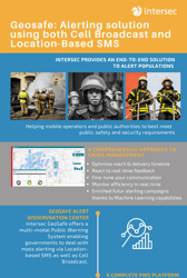 Infographics GeoSafe: Alerting solution using both CB and LB-SMS